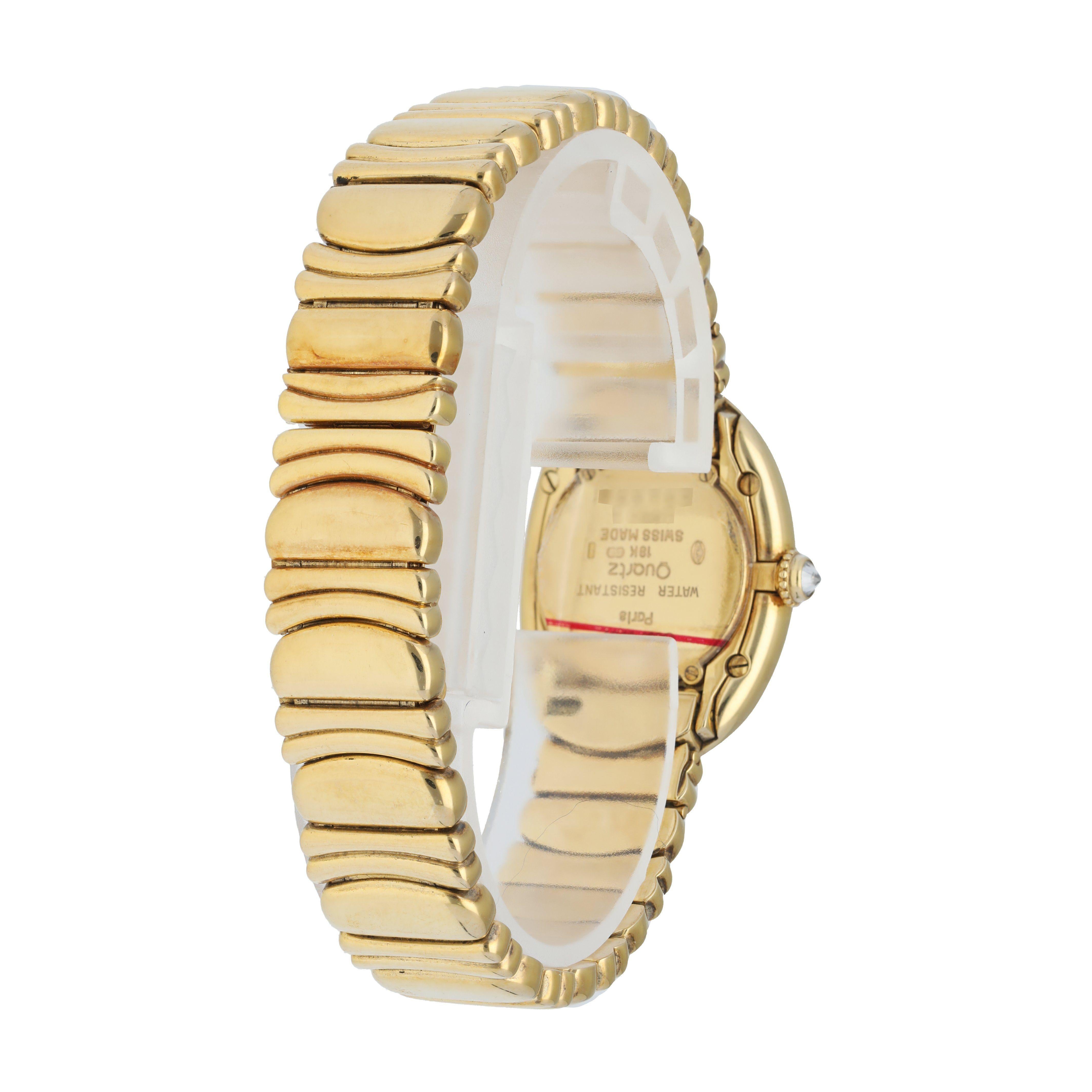 Women's Cartier Baignoire WB5021D8 Diamond Dial Ladies Watch Box Papers
