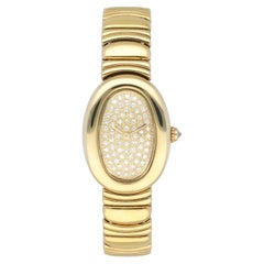 Cartier Baignoire WB5021D8 Diamond Dial Ladies Watch Box Papers