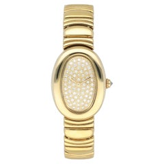 Cartier Baignoire WB5021D8 Diamond Dial Ladies Watch Box Papers