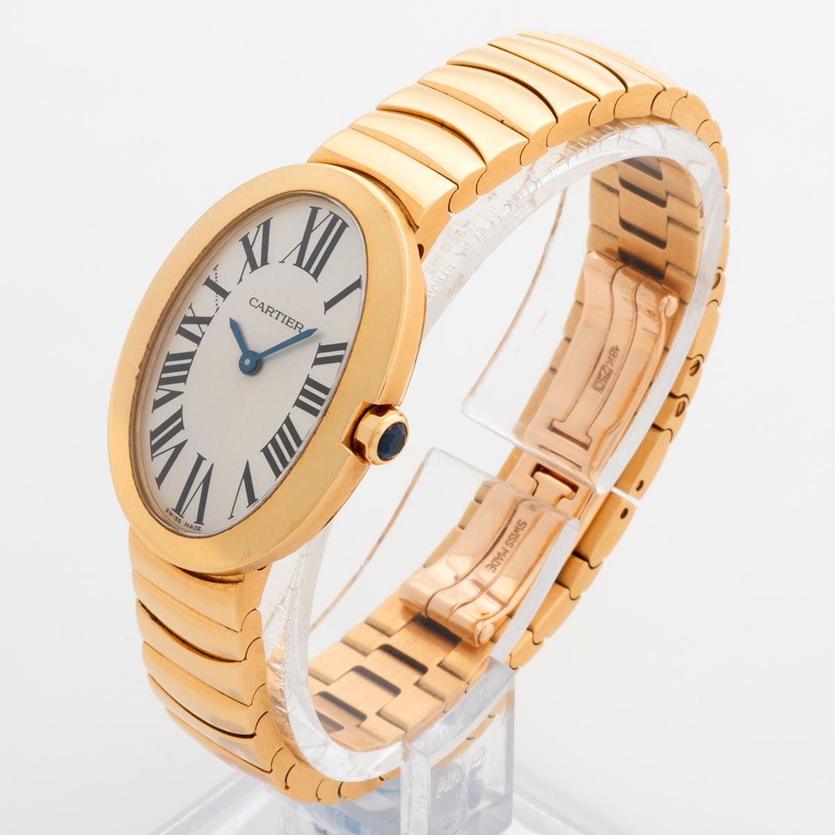 Women's or Men's Cartier Baignoire Wristwatch Ref 3208 W800008. 18K Yellow Gold, Jewellery Box...