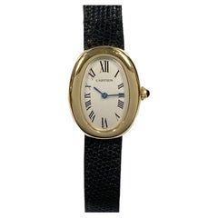 Retro Cartier Baignoire Yellow Gold Quartz Ladies Wrist Watch