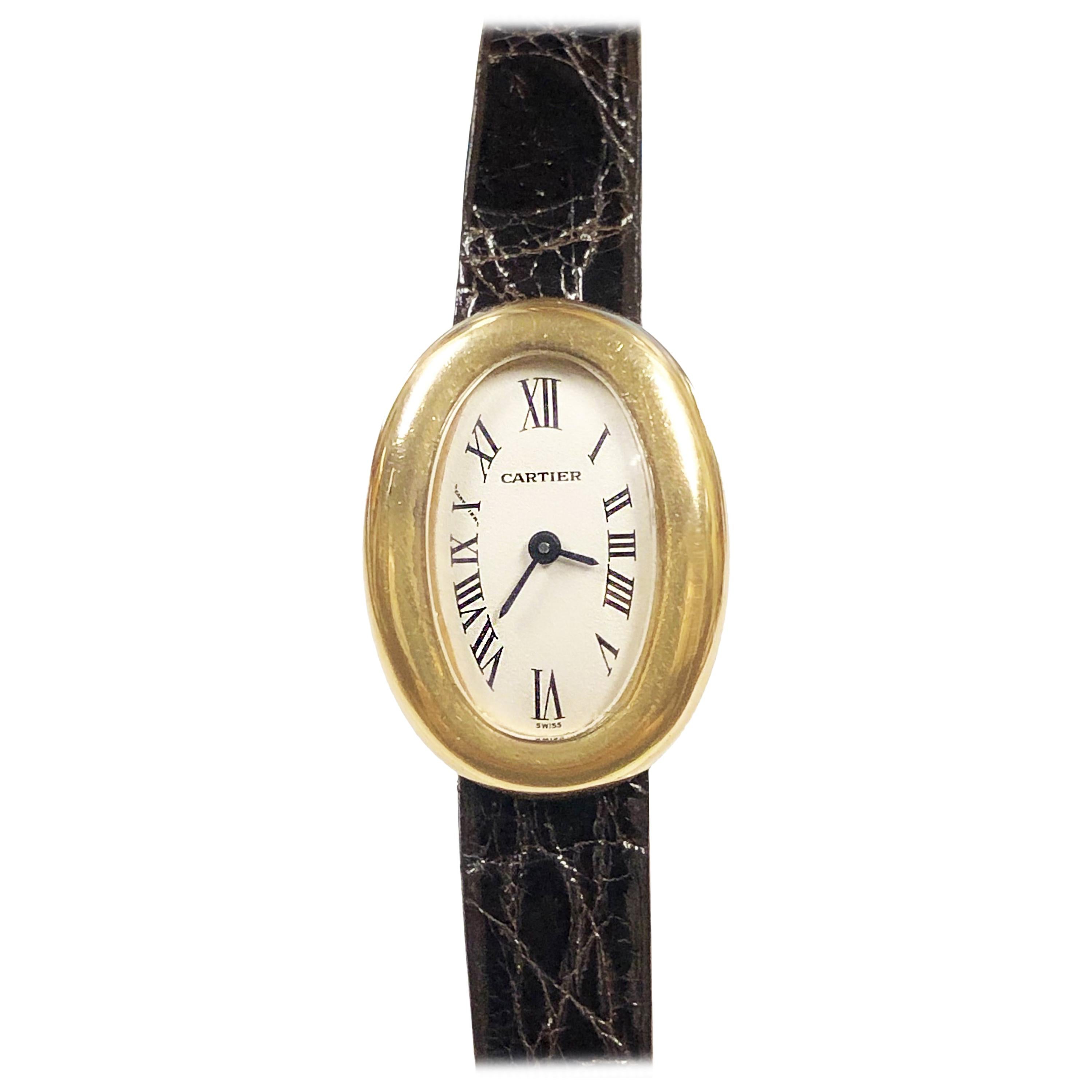 Cartier Baignoire Yellow Gold Quartz Wristwatch Owned and worn by Jerry Lewis