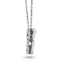 Cartier Baiser Du Dragon Collier à pendentif en or blanc 18 carats avec diamants et rubis