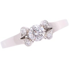 Cartier Ballerina Diamond And Platinum Ring Size 46