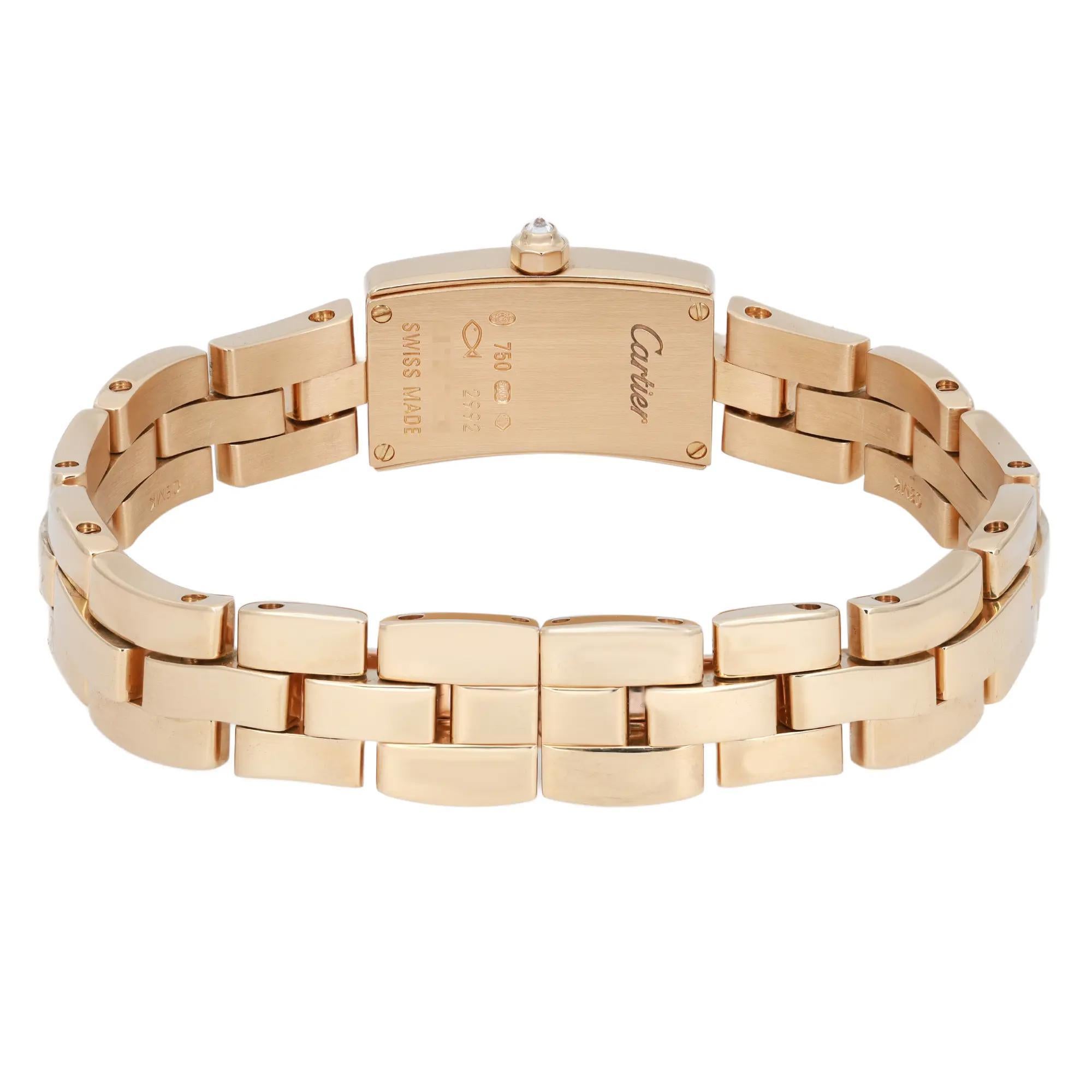 Cartier Ballerine 18k Rose Gold Silver Dial Diamond Ladies Watch 2992 in vendita 1