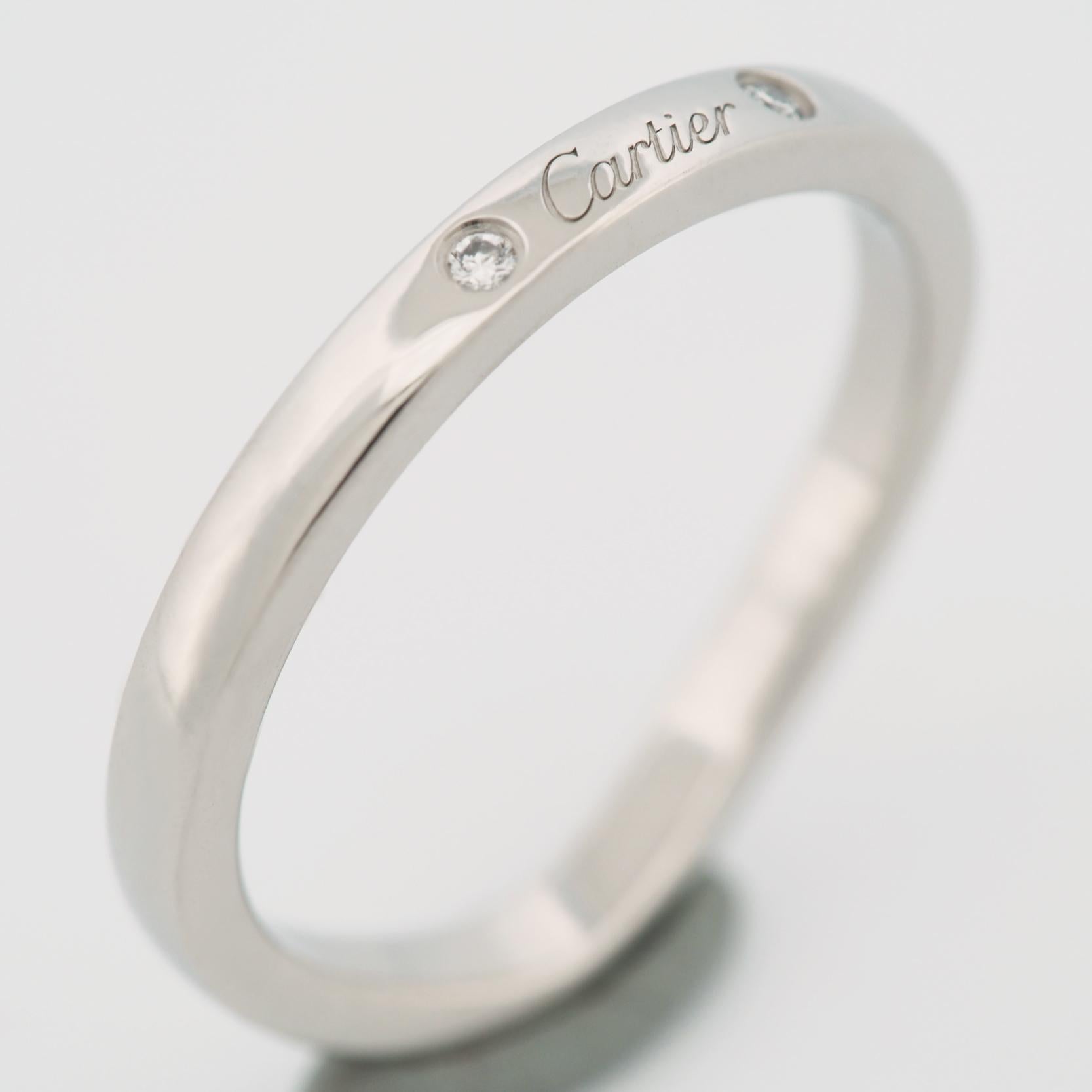 Cartier Ballerine 3P Diamanten Ehering Pt 48 (Rundschliff)