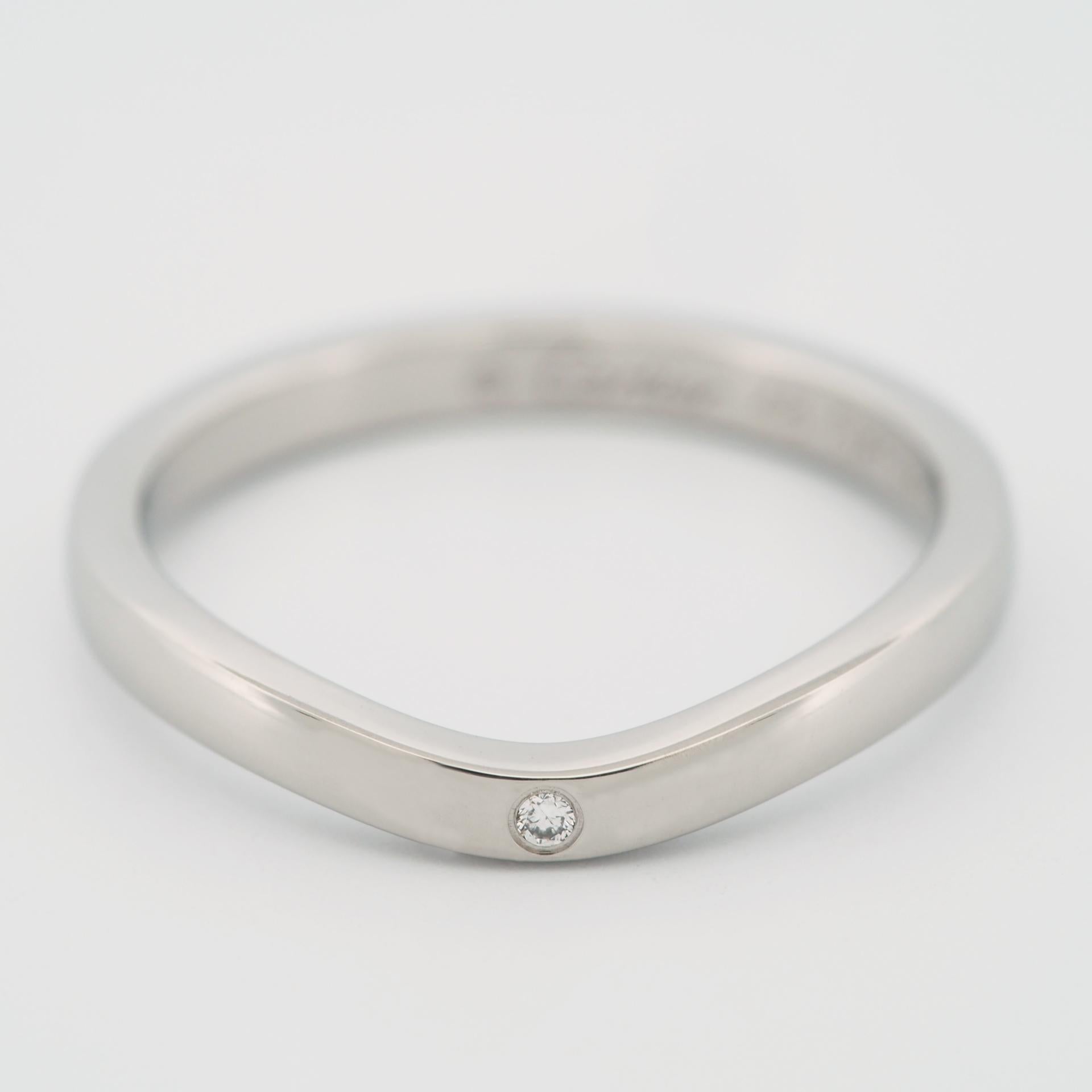 Cartier Ballerine 3P Diamanten Ehering Pt 48 Damen