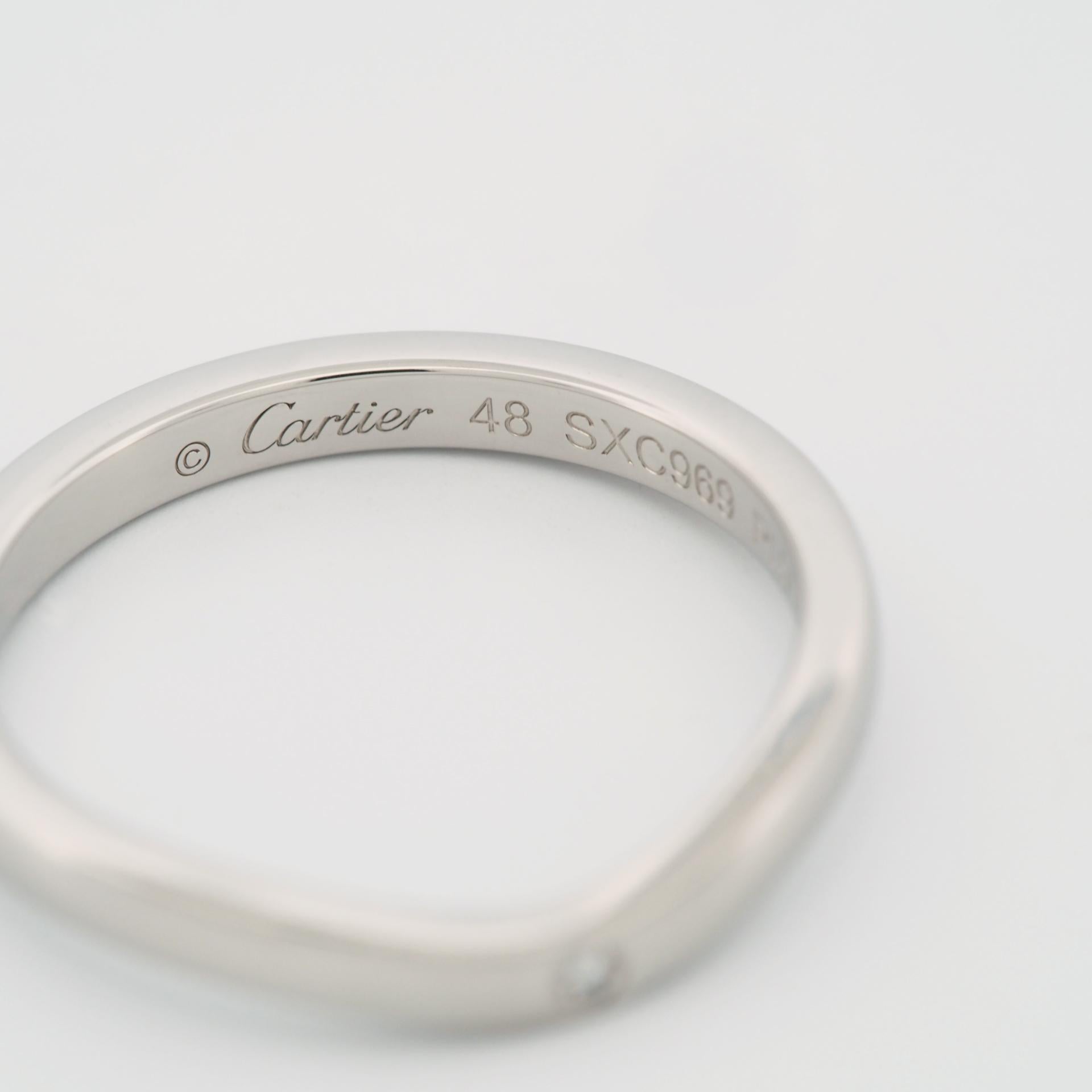 Cartier Ballerine 3P Diamanten Ehering Pt 48 1