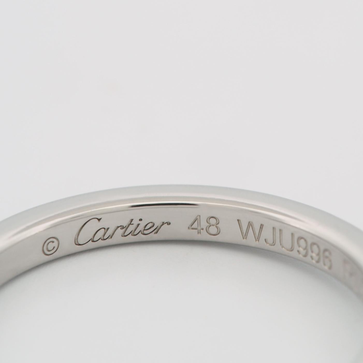 Cartier Ballerine 3P Diamanten Ehering Pt 48 im Angebot 1