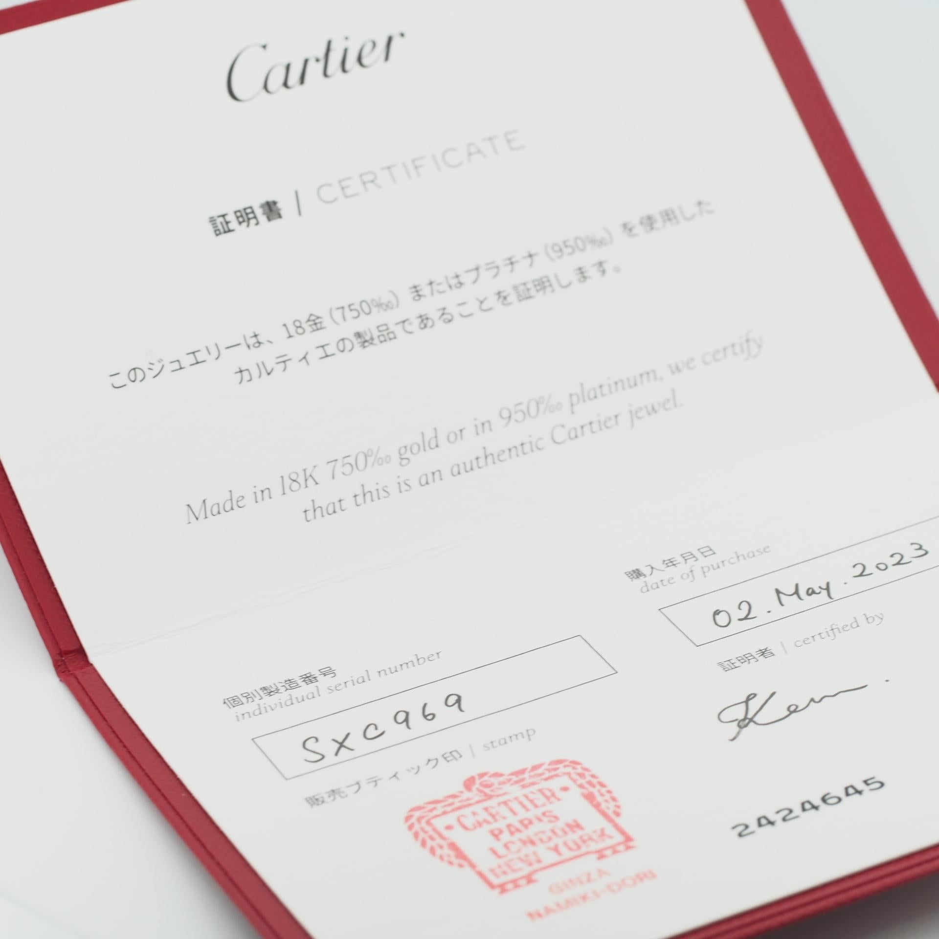 Cartier Ballerine 3P Diamanten Ehering Pt 48 4