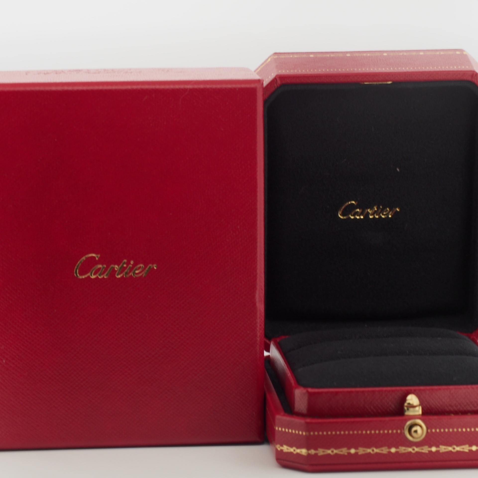 Cartier Ballerine 3P Diamanten Ehering Pt 48 im Angebot 4