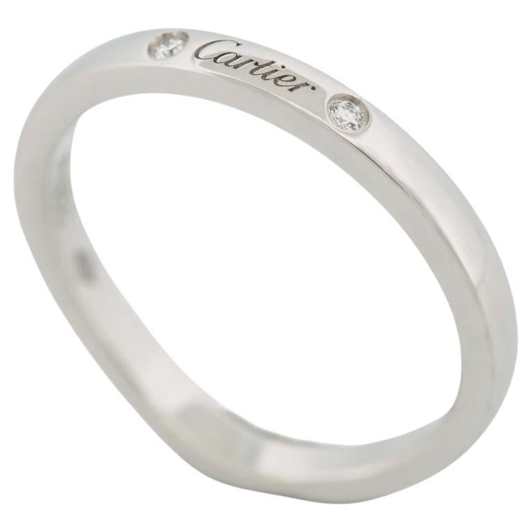 Cartier Ballerine 3P Diamonds Wedding Band Ring Pt 49