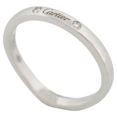 Cartier Ballerine 3P Diamonds Wedding Band Ring Pt 49