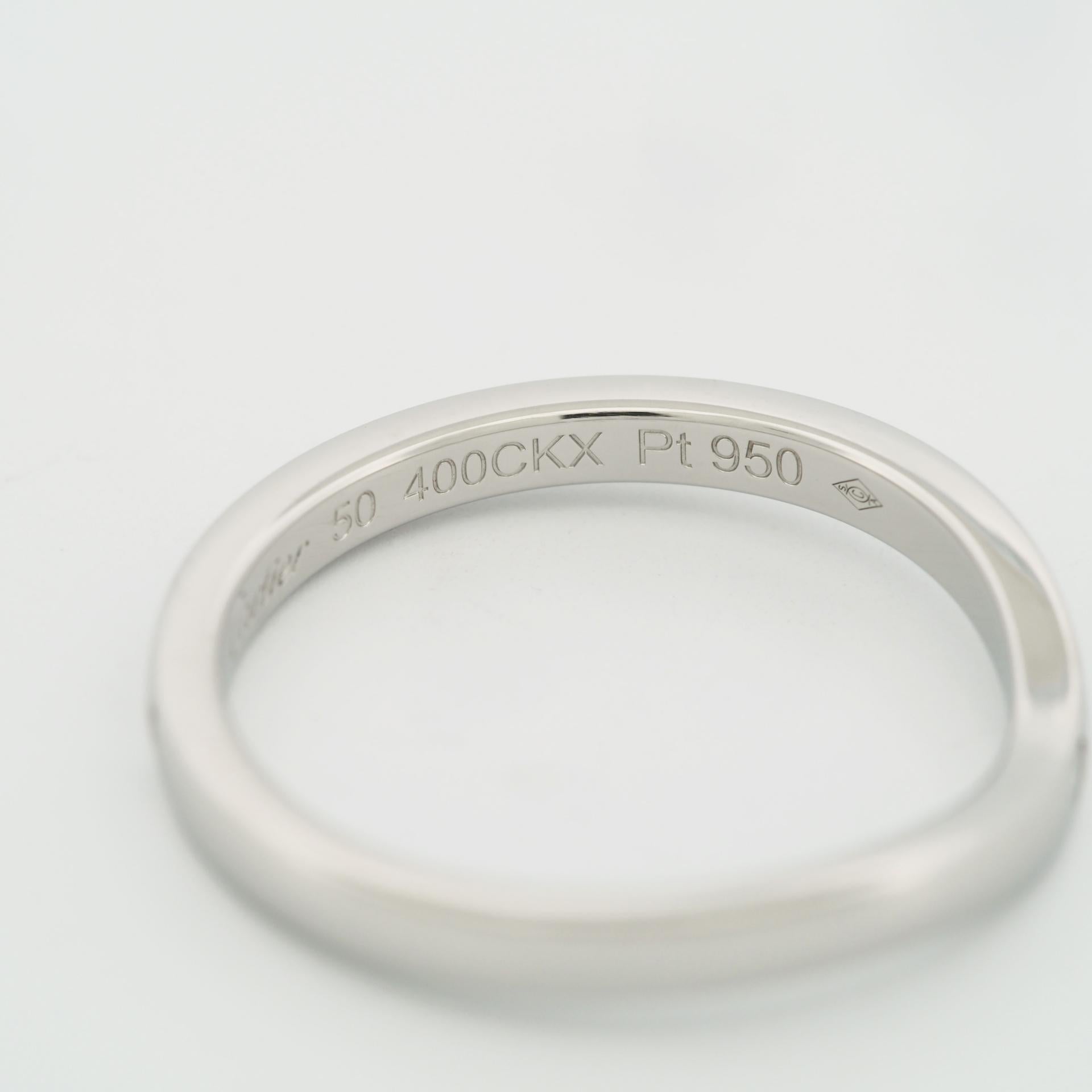 Cartier Ballerine 3P Diamonds Wedding Band Anello Pt 50 in vendita 2