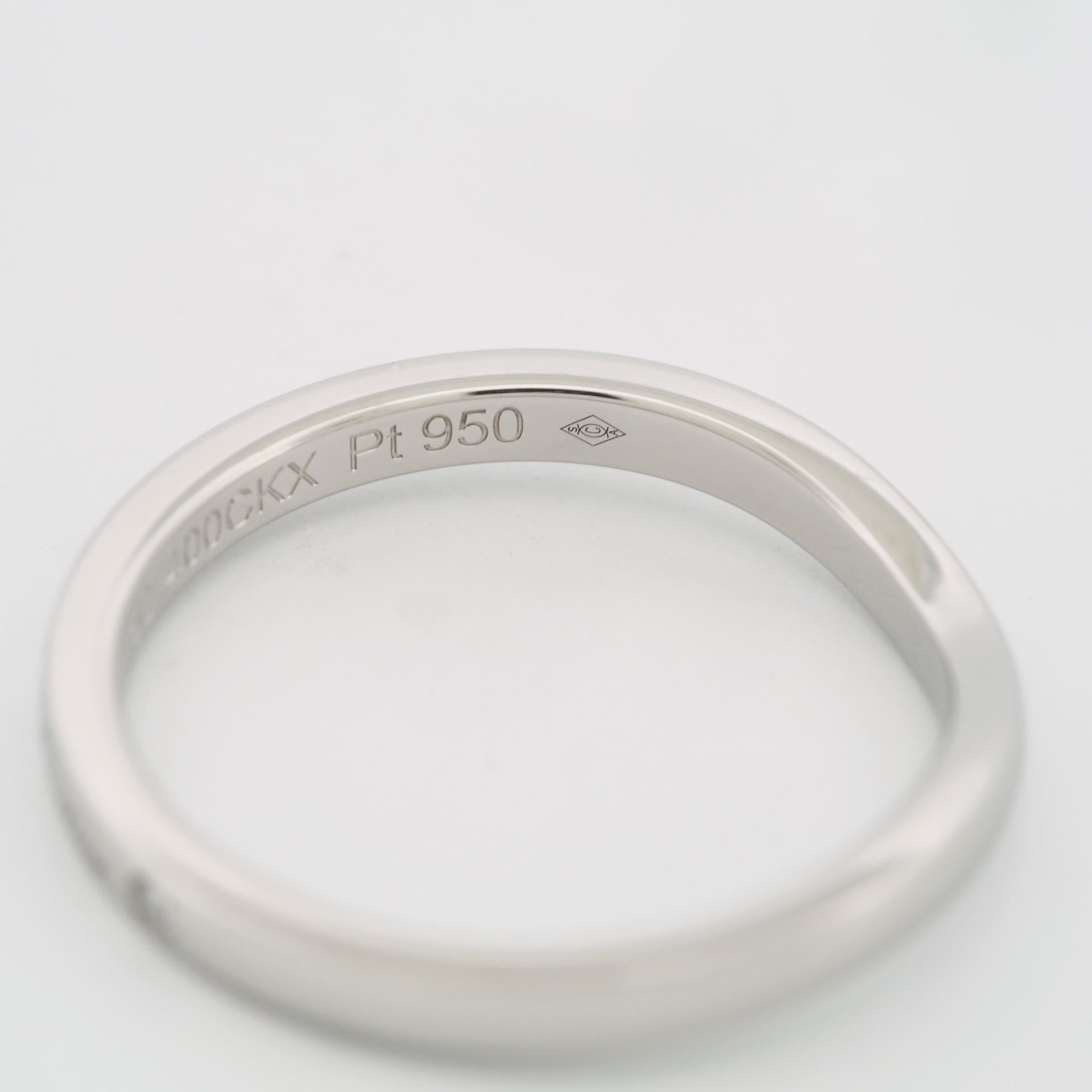 Cartier Ballerine 3P Diamonds Wedding Band Anello Pt 50 in vendita 3