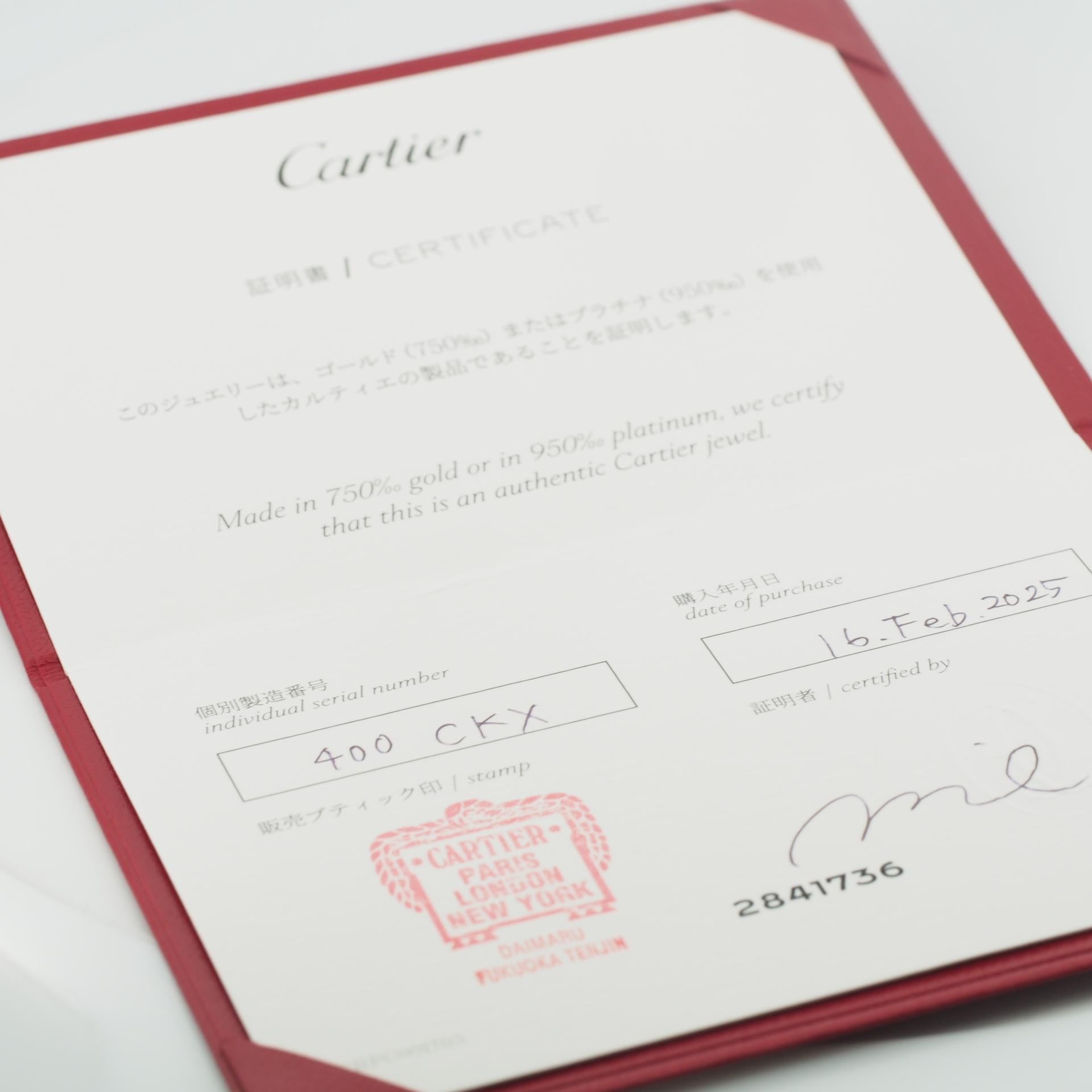 Cartier Ballerine 3P Diamonds Wedding Band Anello Pt 50 in vendita 4