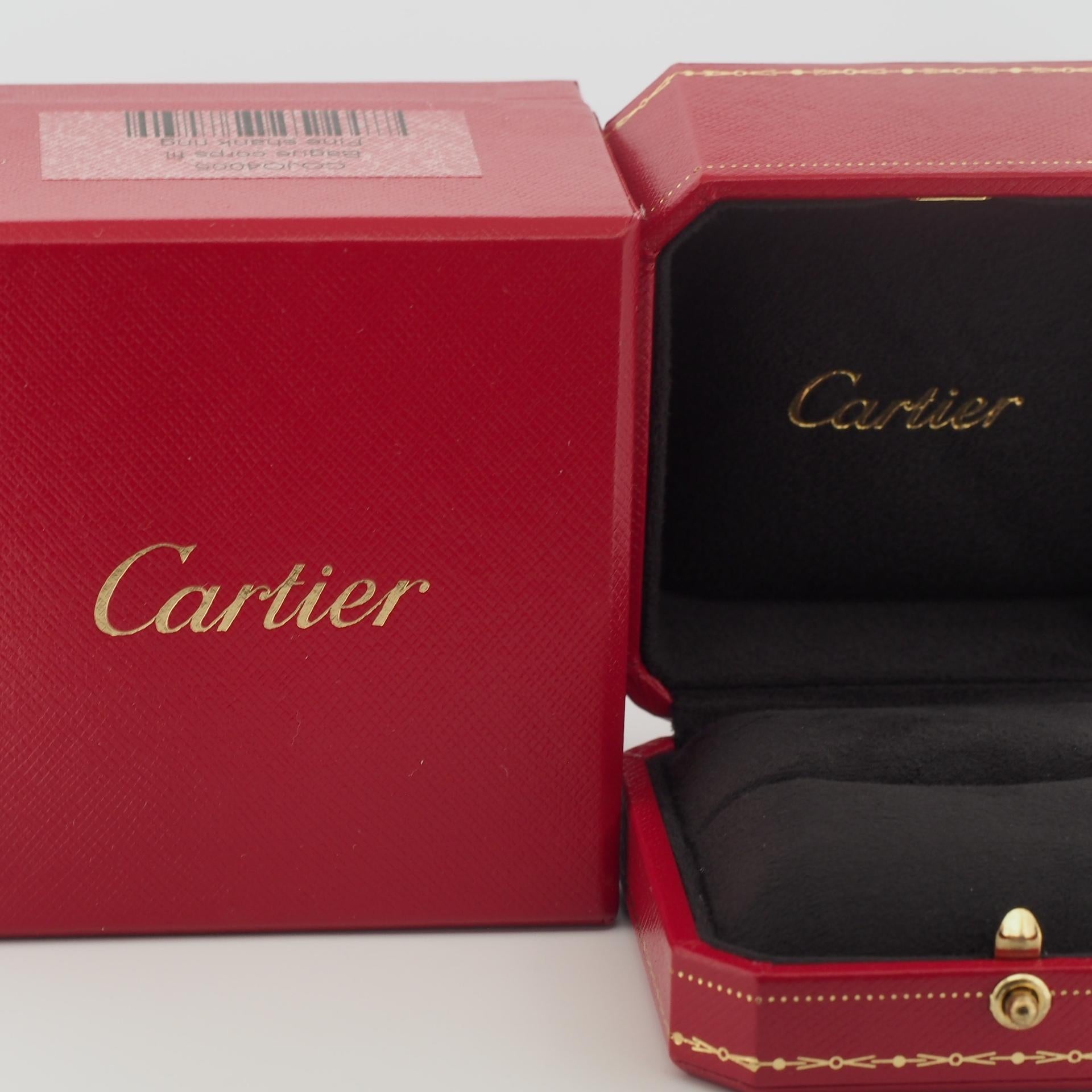 Cartier Ballerine 3P Diamonds Wedding Band Ring Rose Gold 49 5