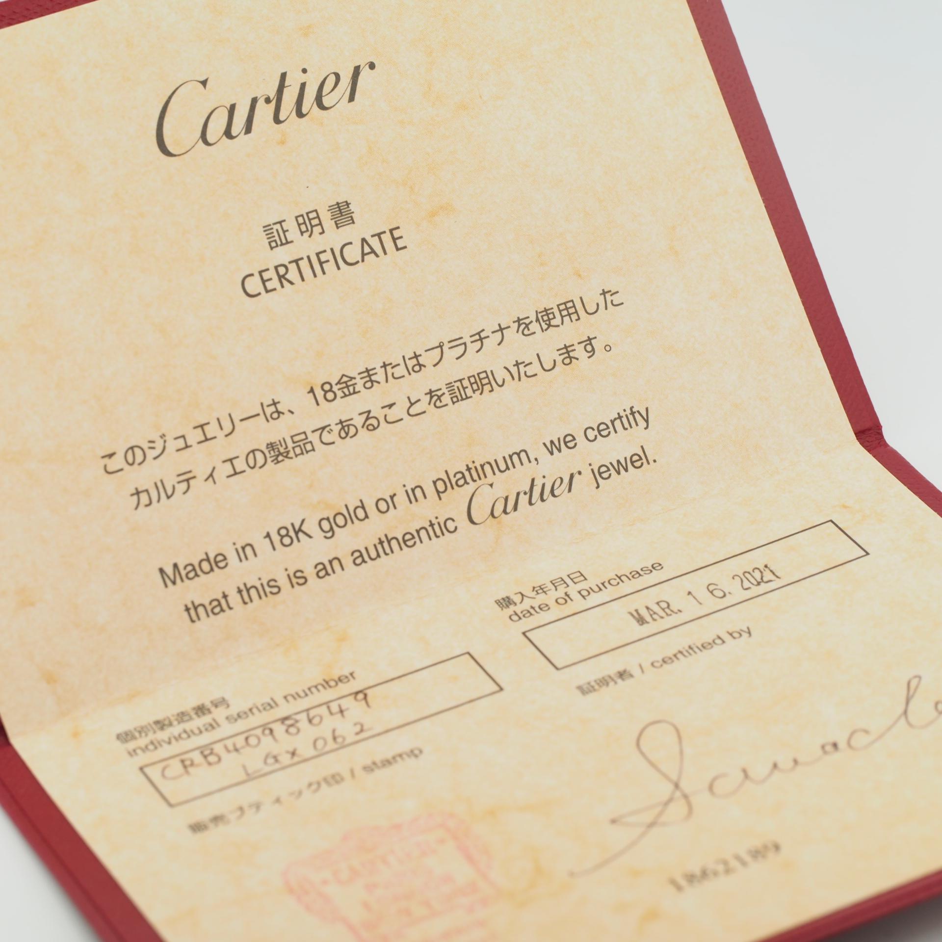 Cartier Ballerine 3P Diamonds Wedding Band Ring Rose Gold 49 3