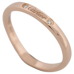 Cartier Ballerine 3P Diamonds Wedding Band Ring Rose Gold 49