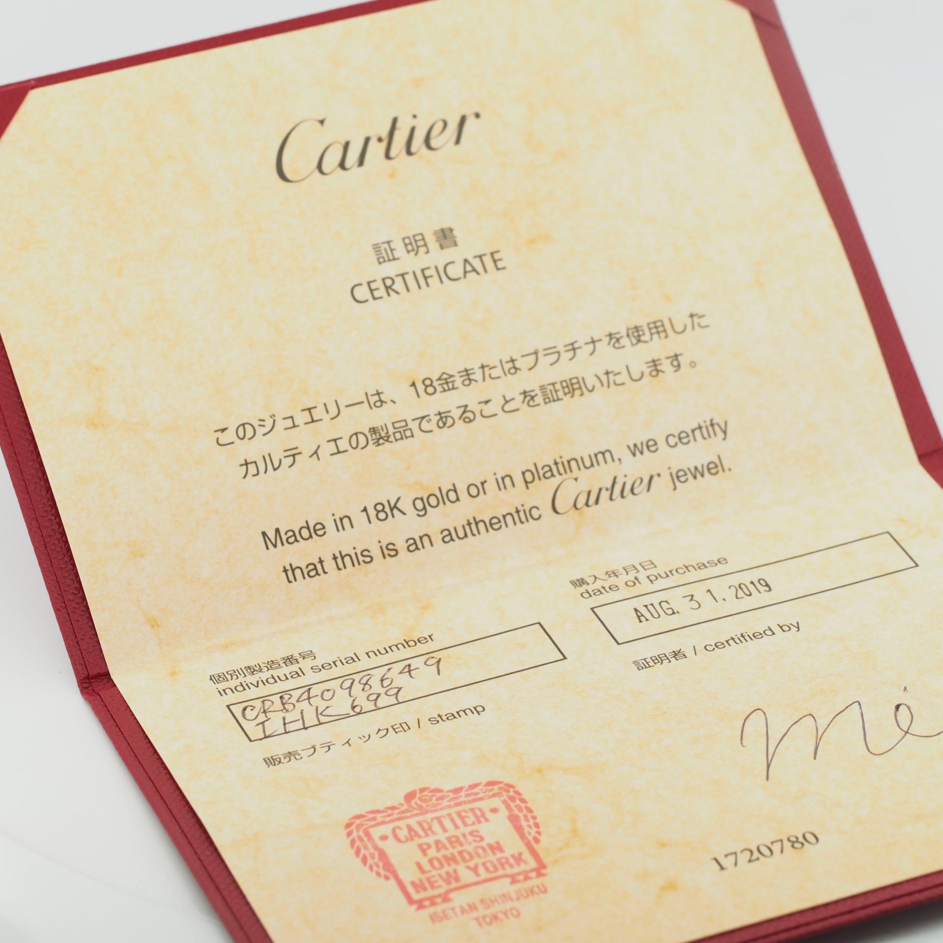 Cartier Ballerine 3P Diamonds Wedding Band Ring Rose Gold 49 US 4.75 3