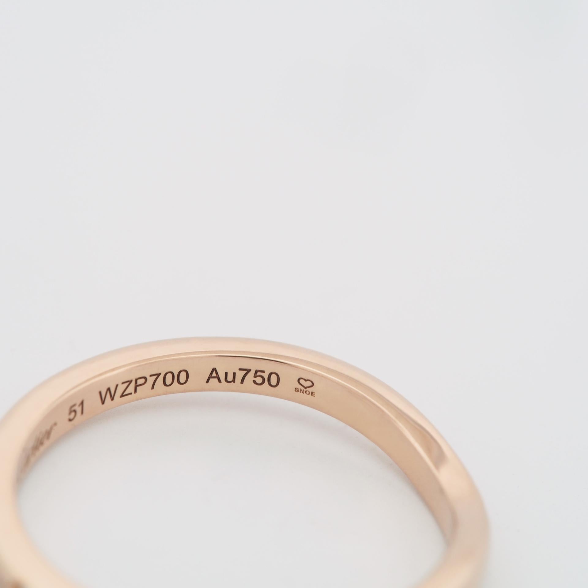 Cartier Ballerine 3P Diamantes Alianza Oro Rosa 51 US 5.5 en venta 2