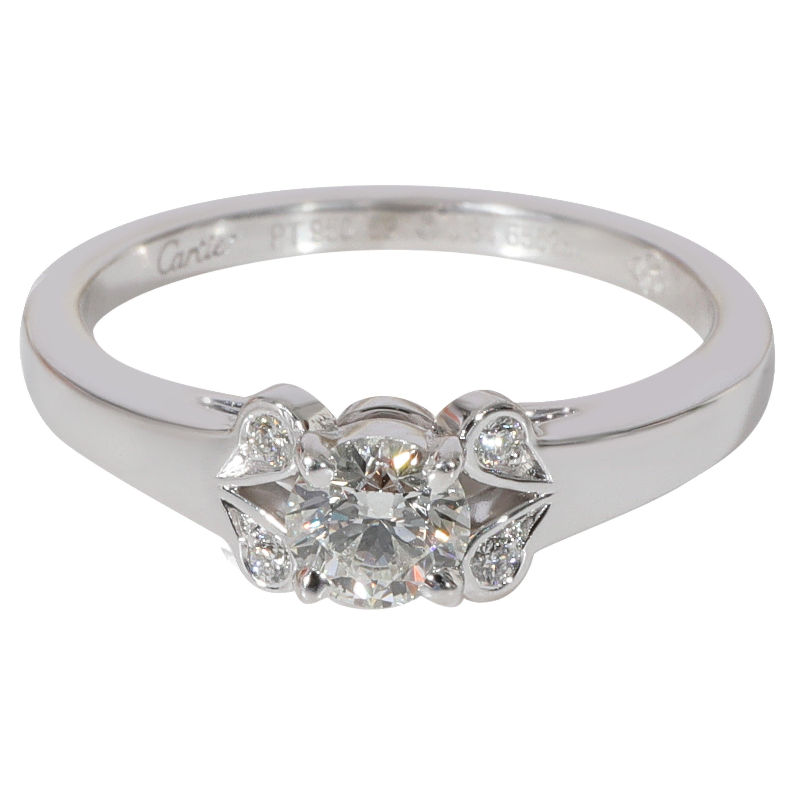 Anillo de compromiso de diamantes Cartier Ballerine en platino 950 H VVS2 0,37 CT