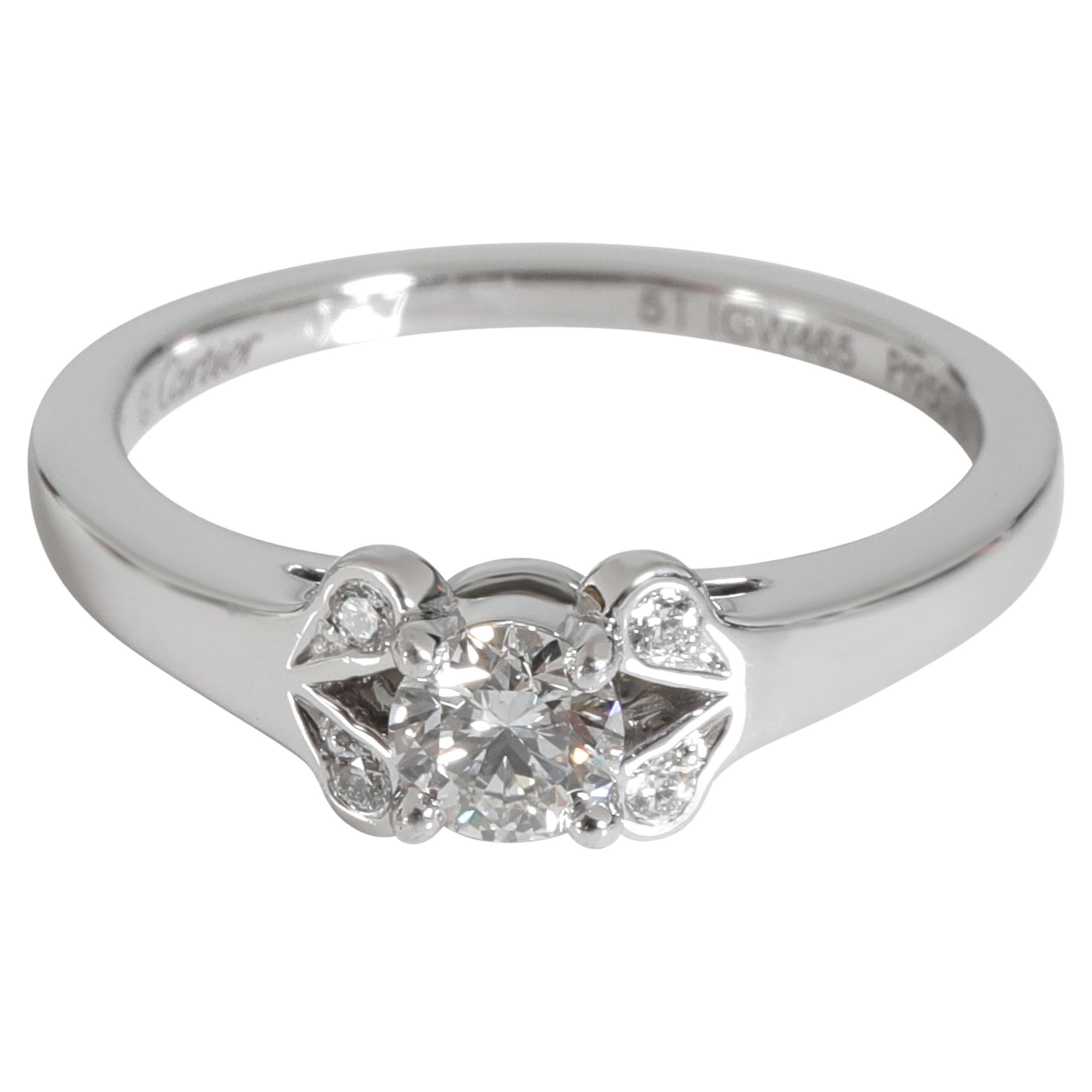 Cartier Ballerine Diamond Engagement Ring in Platinum D VS2 0.3 CTW For  Sale at 1stDibs
