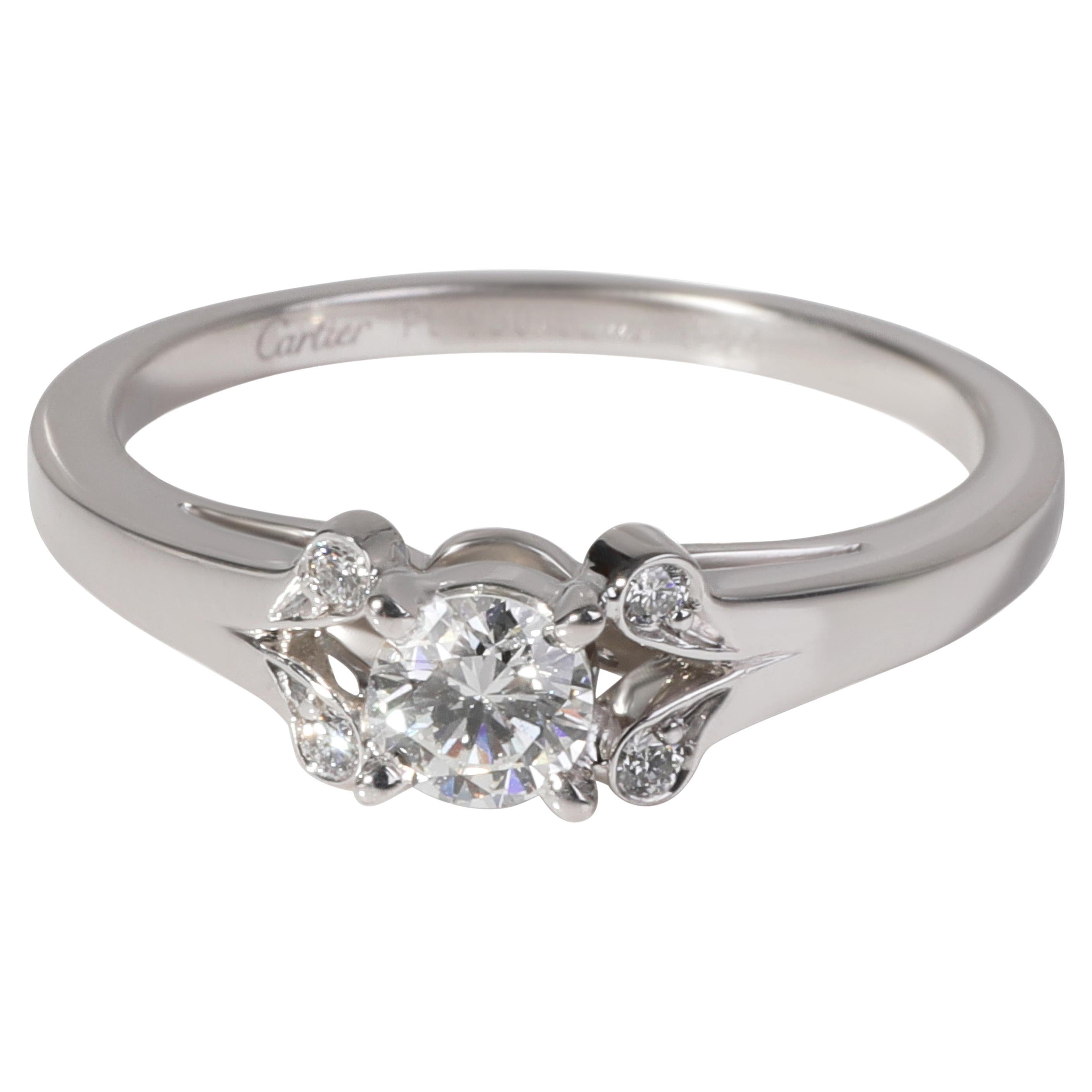 Cartier Ballerine Diamond Engagement Ring in Platinum F VVS1 0.27 CT For  Sale at 1stDibs