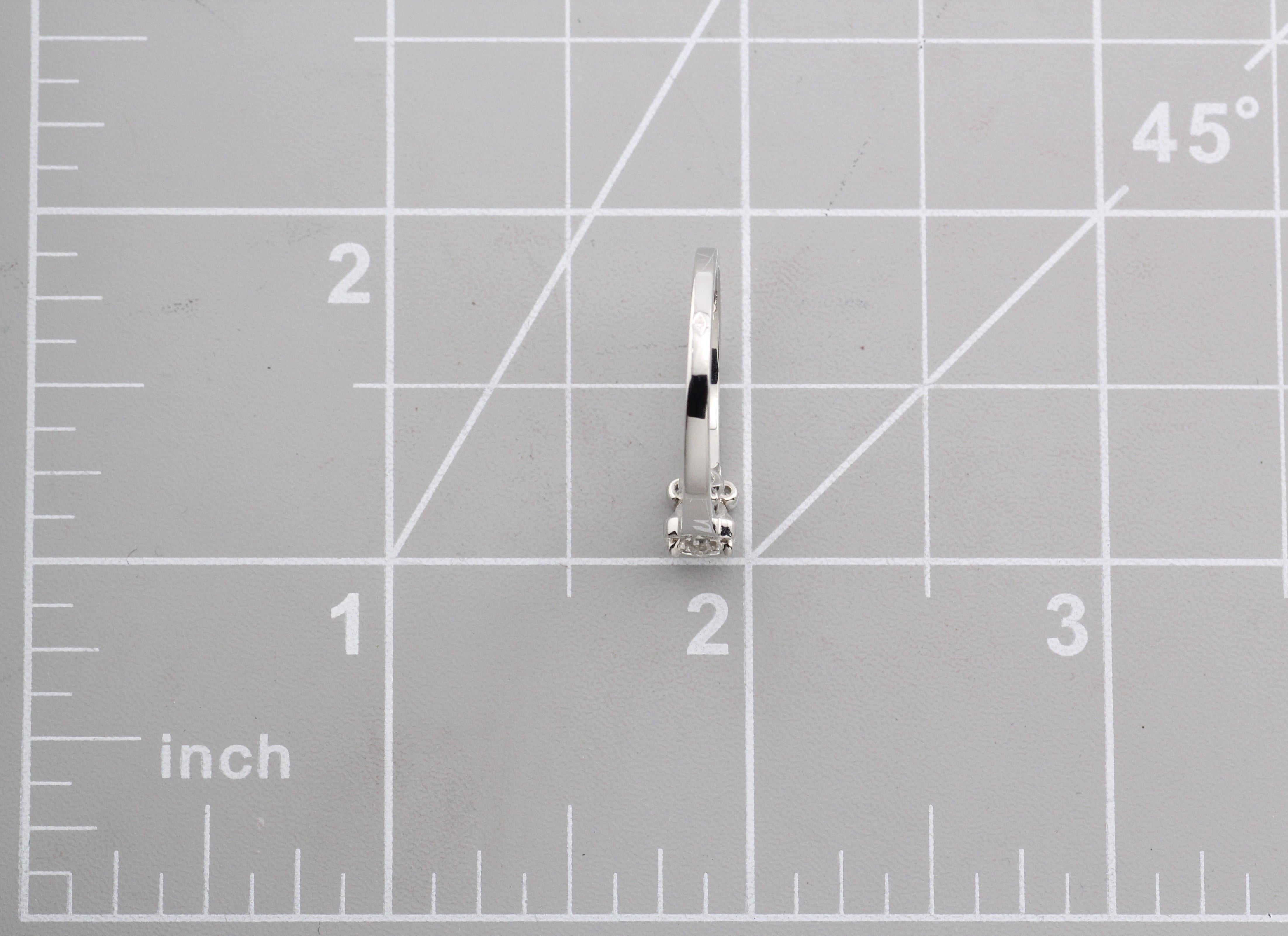 Cartier Bague de fiançailles en platine avec diamant GIA Cert .45 F VVS1 Taille 4.75 en vente 6