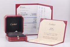 Cartier Ballerine GIA Cert .45 F VVS1 Diamond Platinum Engagement Ring Size 4.75