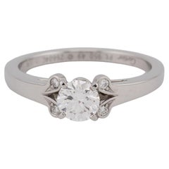 Cartier Ballerine GIA Cert .45 F VVS1 Anello di fidanzamento in platino con diamanti misura 4,75
