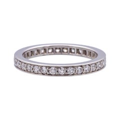 Cartier Ballerine Platinum Channel Set Diamond Eternity Band Ring .40cts TW