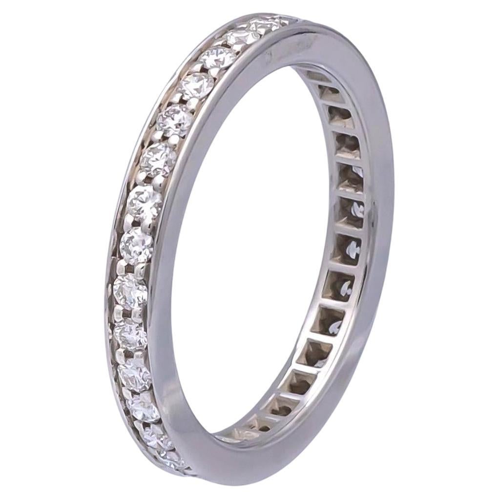 Cartier Ballerine Platinum Channel Set Diamond Eternity Band Ring .40cts TW
