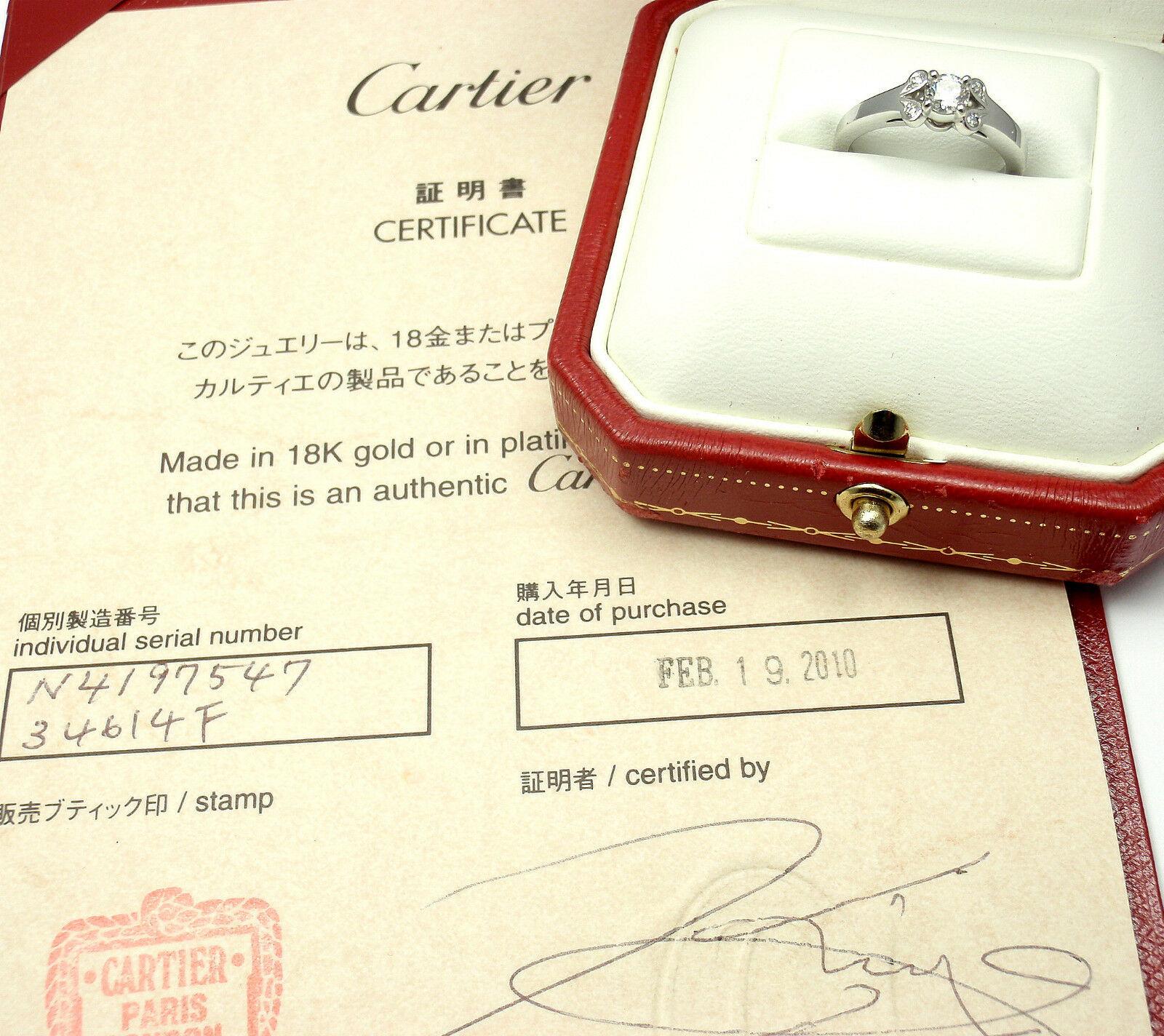 Cartier Ballerine Platinum Diamond Engagement Ring For Sale 1