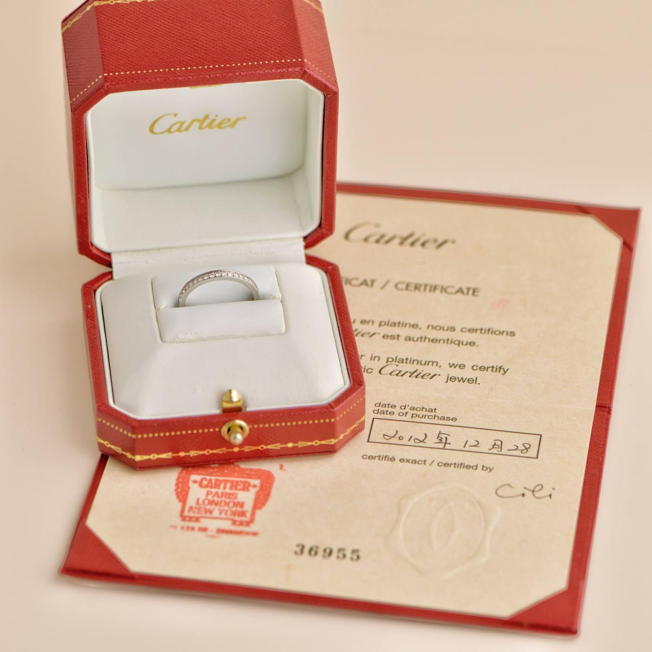 SKU	33301162
Comes With	Full Set (Box + Card)
Date	2012
RRP	£5,050 Incl. Taxes / €5,700 Incl. Taxes / $5,250 Excl. Taxes
Model	B4072054
Serial Number	OF****
Metal	Platinum
Stones	Diamond
Weight	2.59 g
Width	2 cm
Ring Size	54 Size