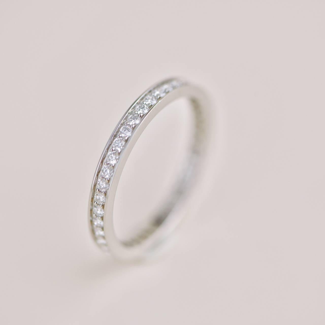Women's or Men's Cartier Ballerine Platinum Diamond Wedding Ring Size 54