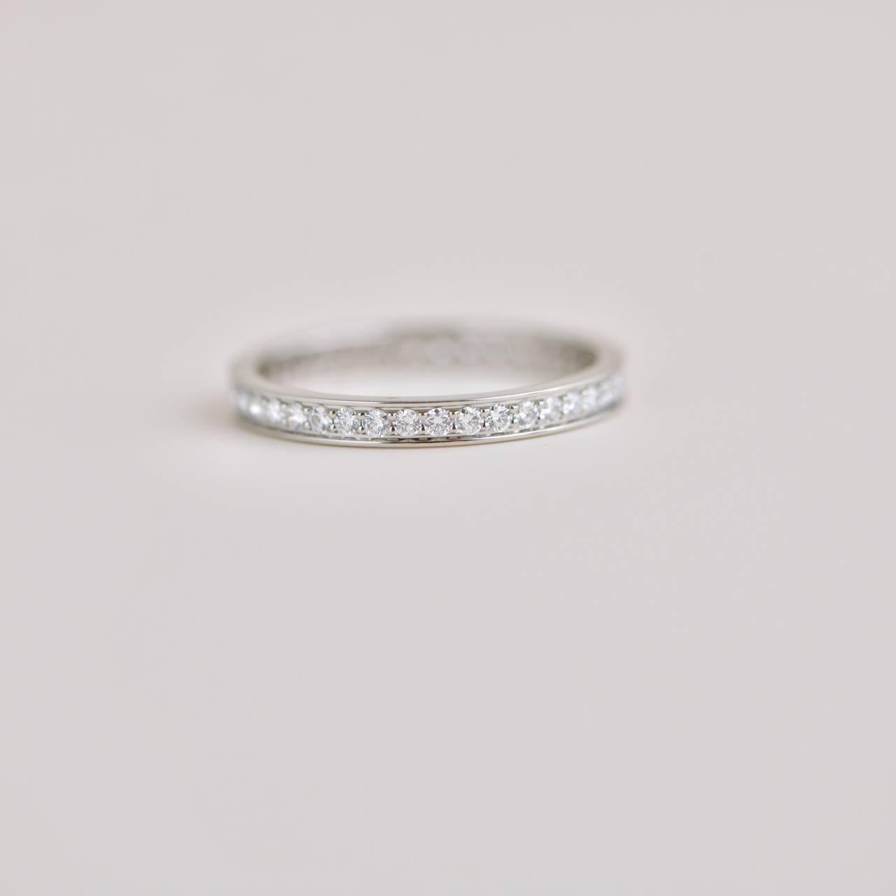 Cartier Ballerine Platinum Diamond Wedding Ring Size 54 1
