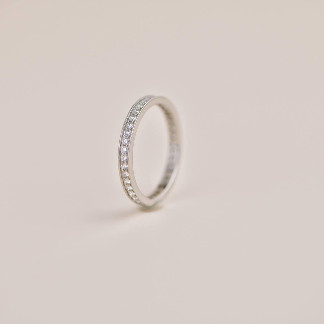 Cartier Ballerine Platinum Diamond Wedding Ring Size 54 2