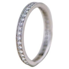 Cartier Ballerine Platinum Diamond Wedding Ring Size 54