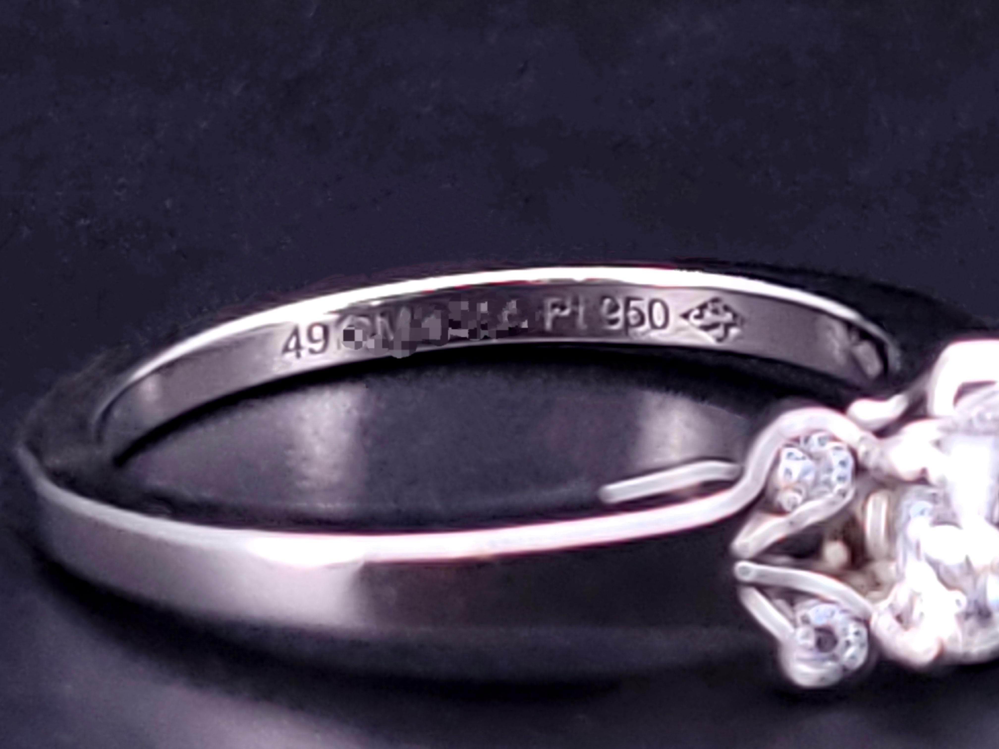 Anello di fidanzamento Cartier Ballerine Round Brilliante 0,35 tcw F, VVS1 in vendita 4