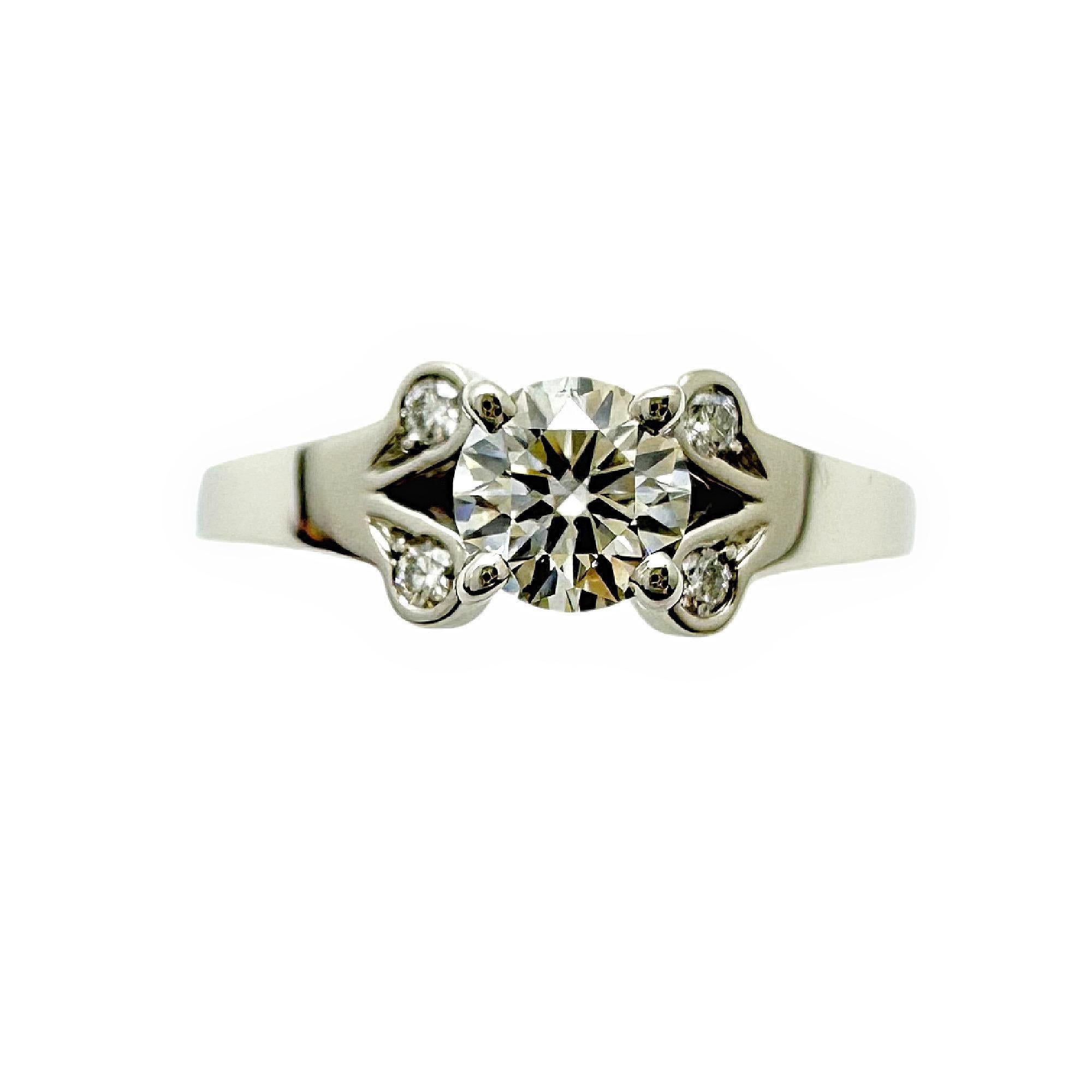 Cartier Ballerine Runder Brillant Diamant 0,36 tcw FVVS1 Verlobungsring COA GIA im Angebot 5