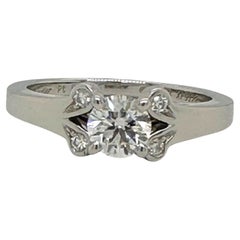 Cartier Ballerine Round Brilliant Diamond 0.36 tcw FVVS1 Engagement Ring COA GIA