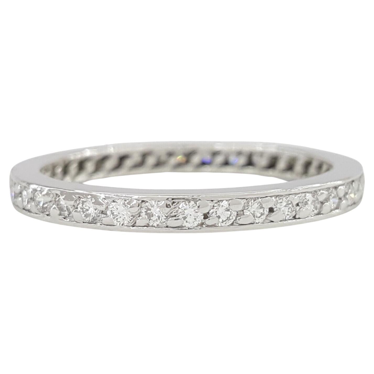 Contemporary Cartier BALLERINE Round Diamonds French Pave Set Full Eternity Ring For Sale
