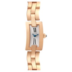 Cartier Ballerine Roségold Damenuhr mit silbernem Zifferblatt W700023J