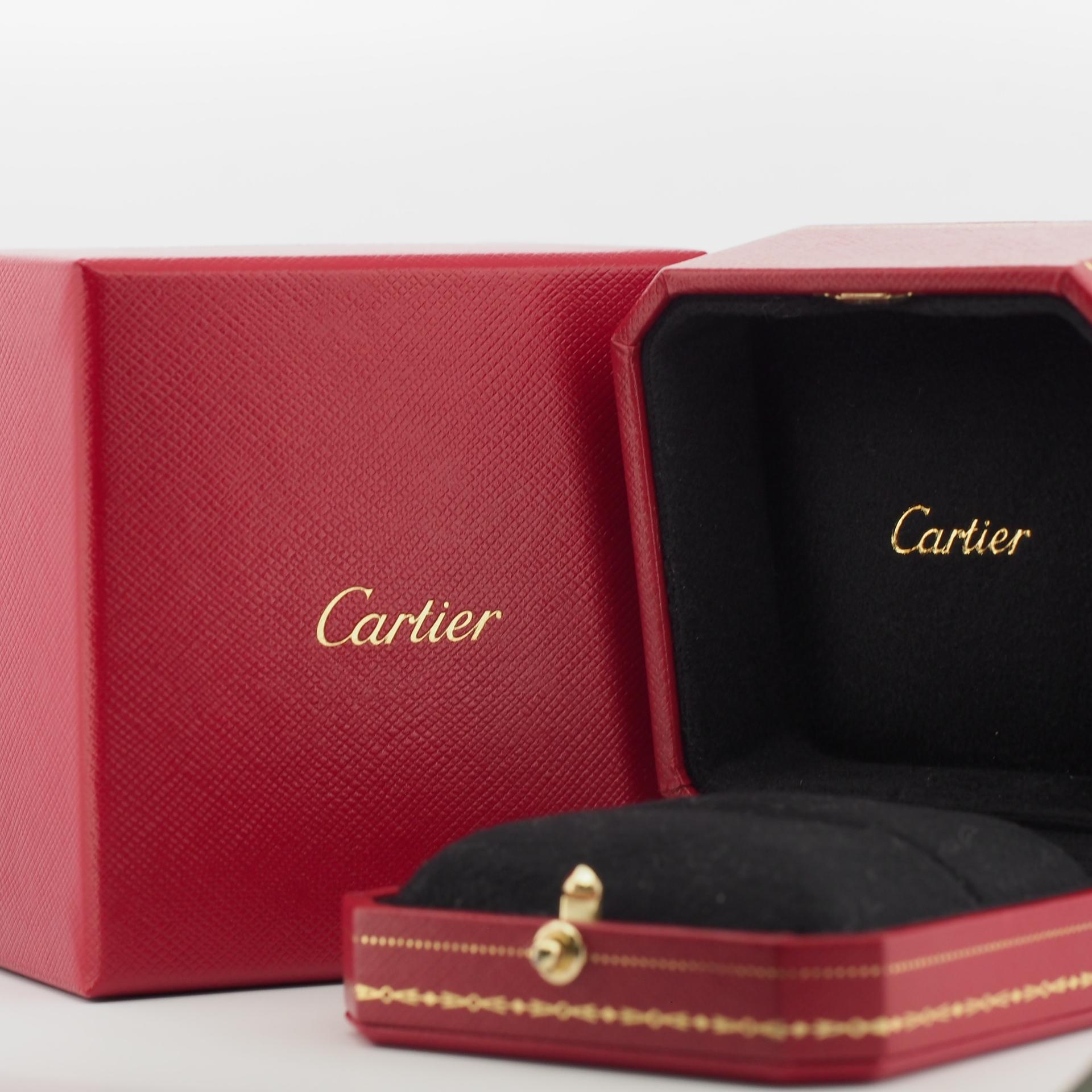 Cartier Ballerine Solitaire 0.23ct Diamond Engagement Ring Pt 49 4