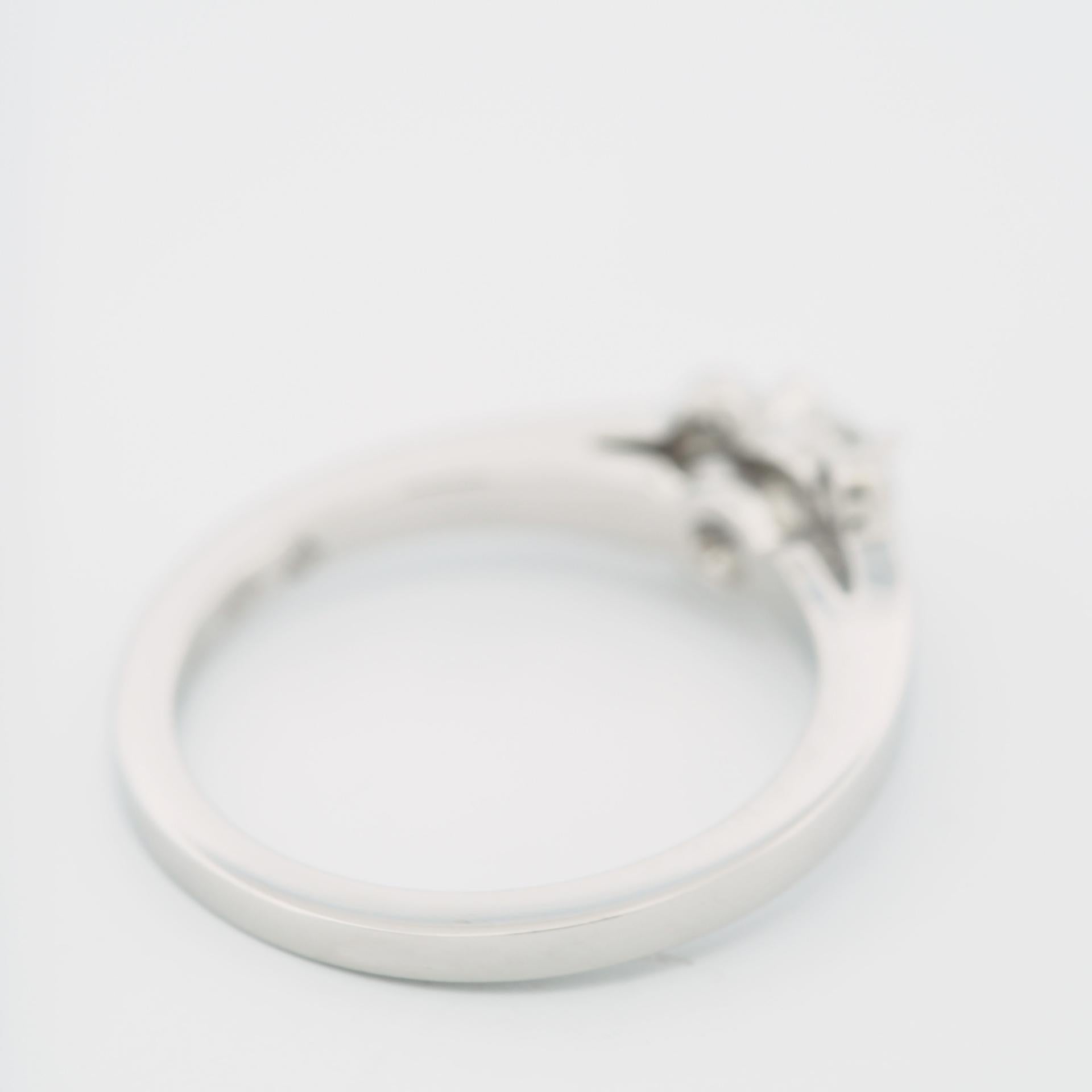 Cartier Ballerine Solitaire 0.23ct Diamond Engagement Ring Pt 49 In Good Condition In Kobe, Hyogo