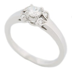 Cartier Ballerine Solitaire 0.23ct Diamond Engagement Ring Pt 49