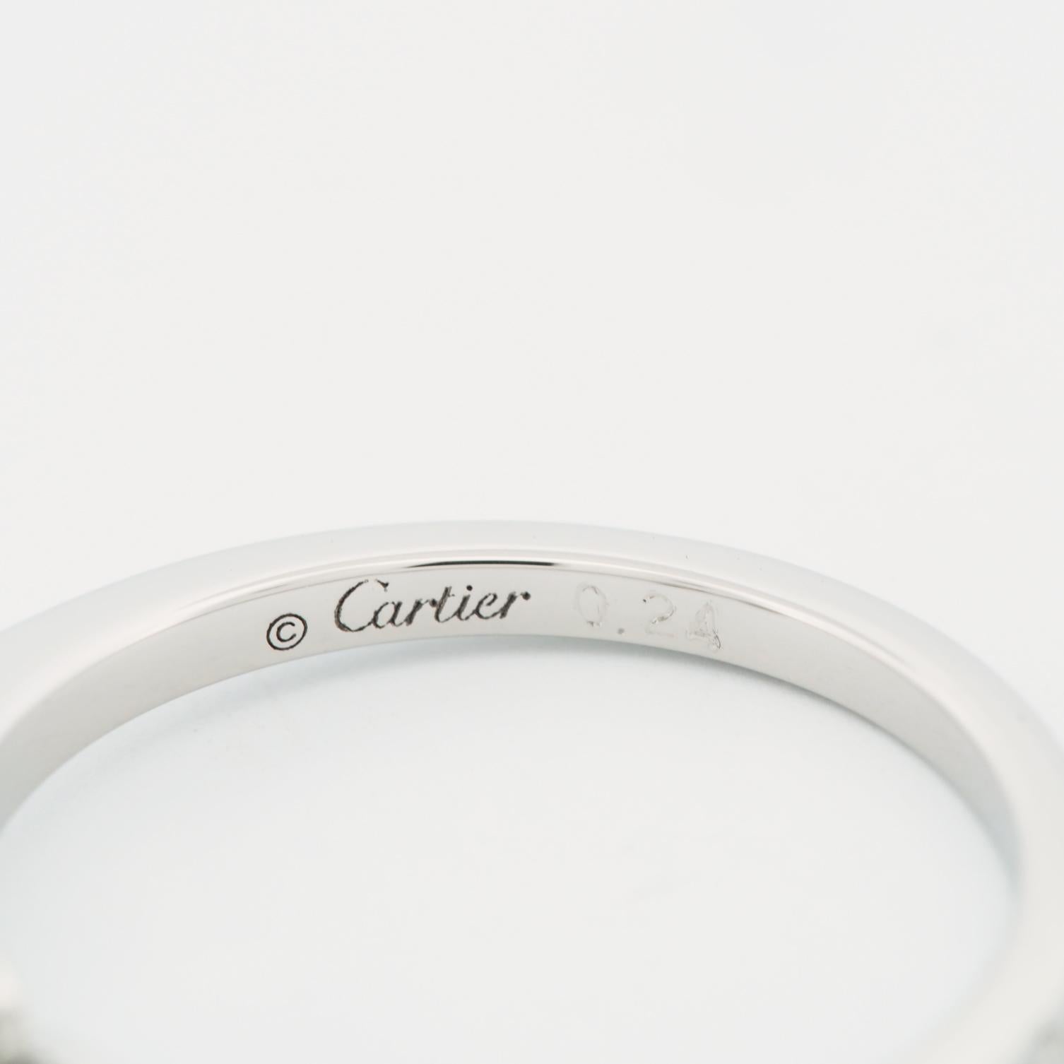 Women's Cartier Ballerine Solitaire 0.24ct Diamond Engagement Ring Pt 51