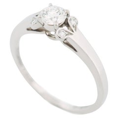 Used Cartier Ballerine Solitaire 0.32ct Diamond Engagement Ring Pt 51