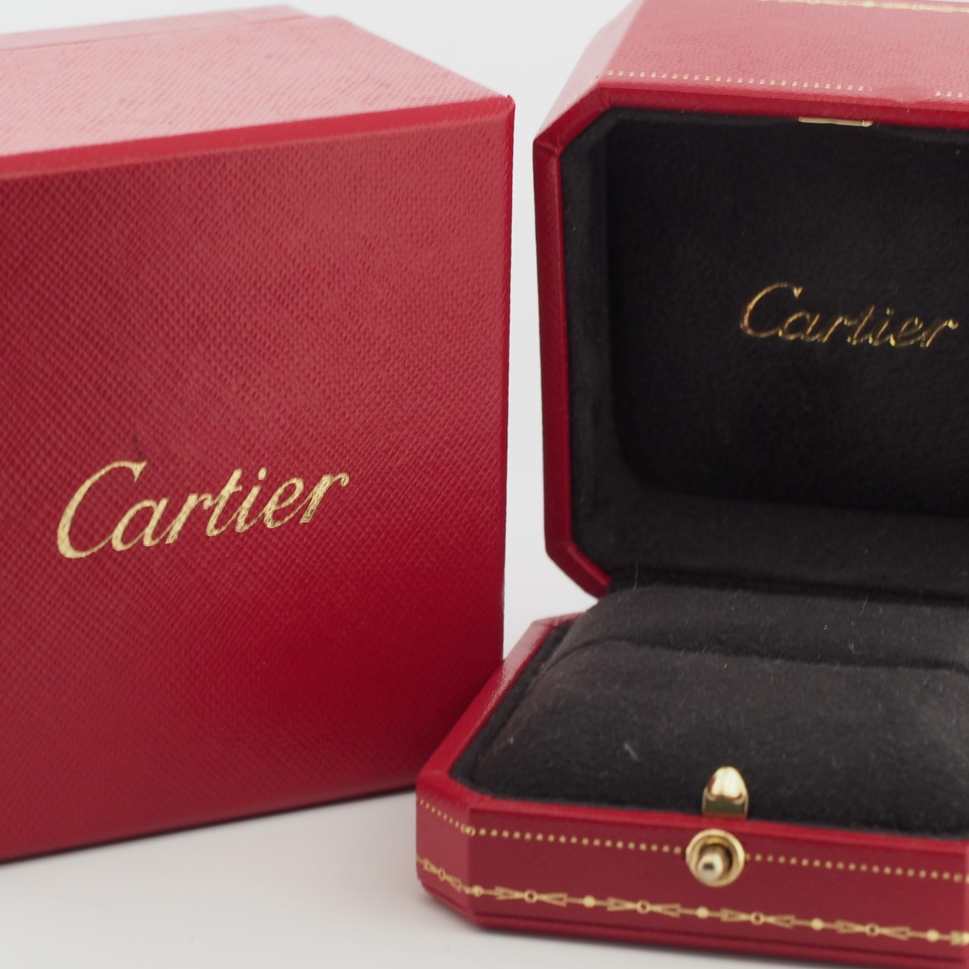 Cartier Ballerine Solitaire 0.36ct Diamond Engagement Ring Pt 49 5